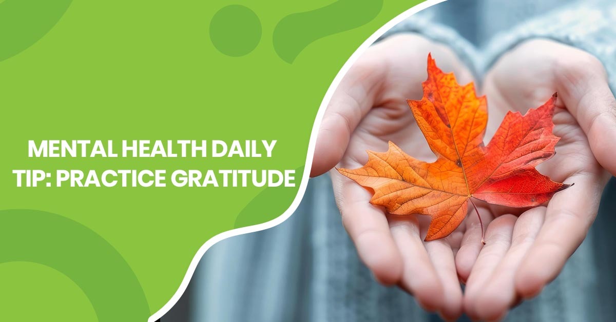 Practicing gratitude for mental health