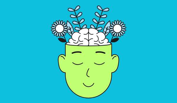 Person practicing calm breathing to improve mental health