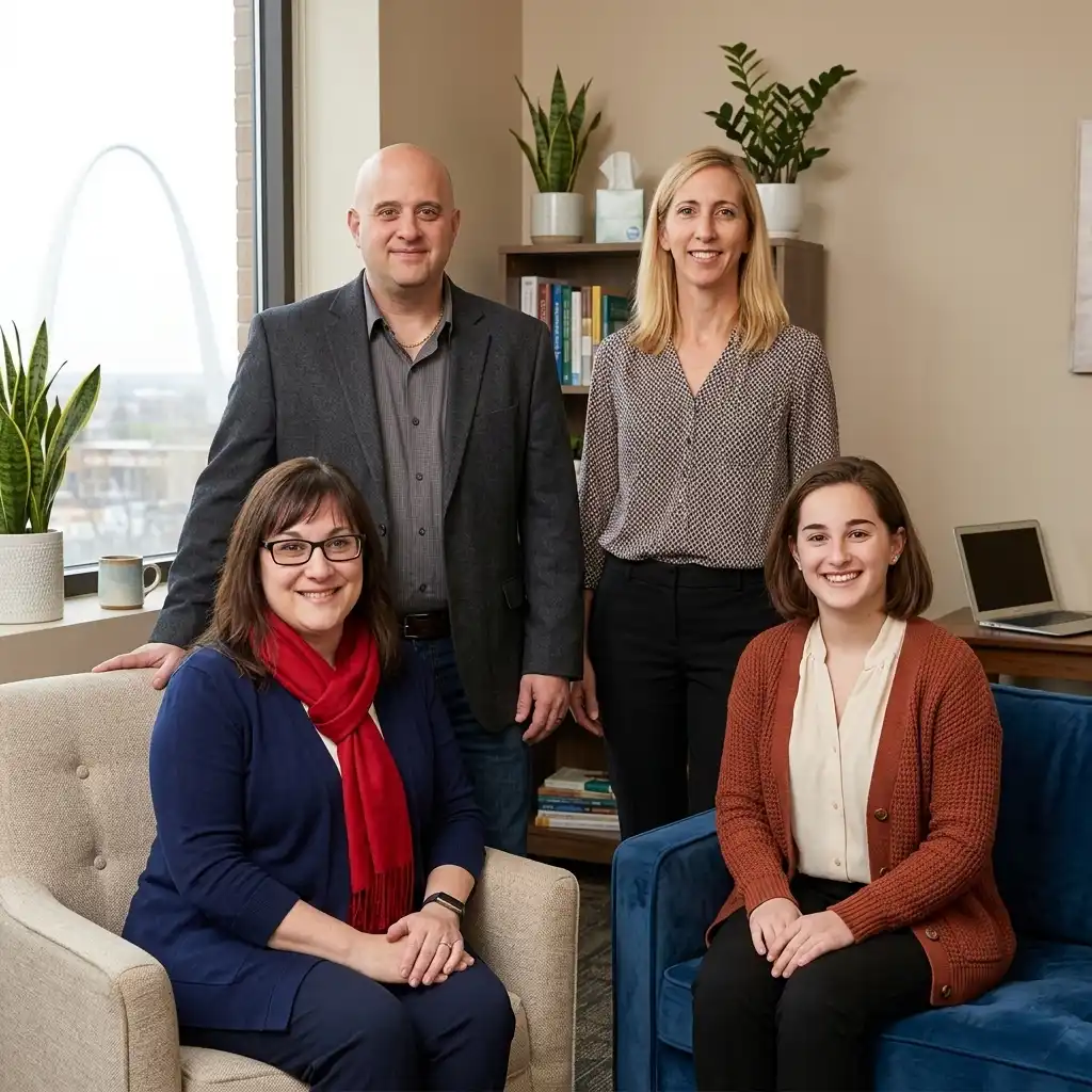 Licensed therapists at Pearlman & Associates providing telehealth therapy and online counseling services in St. Louis, Missouri | Pearlman & Associates